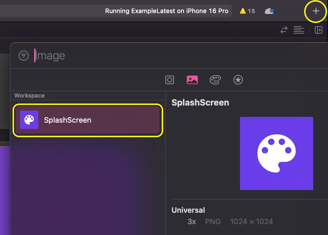 Add splash screen image to LaunchScreen